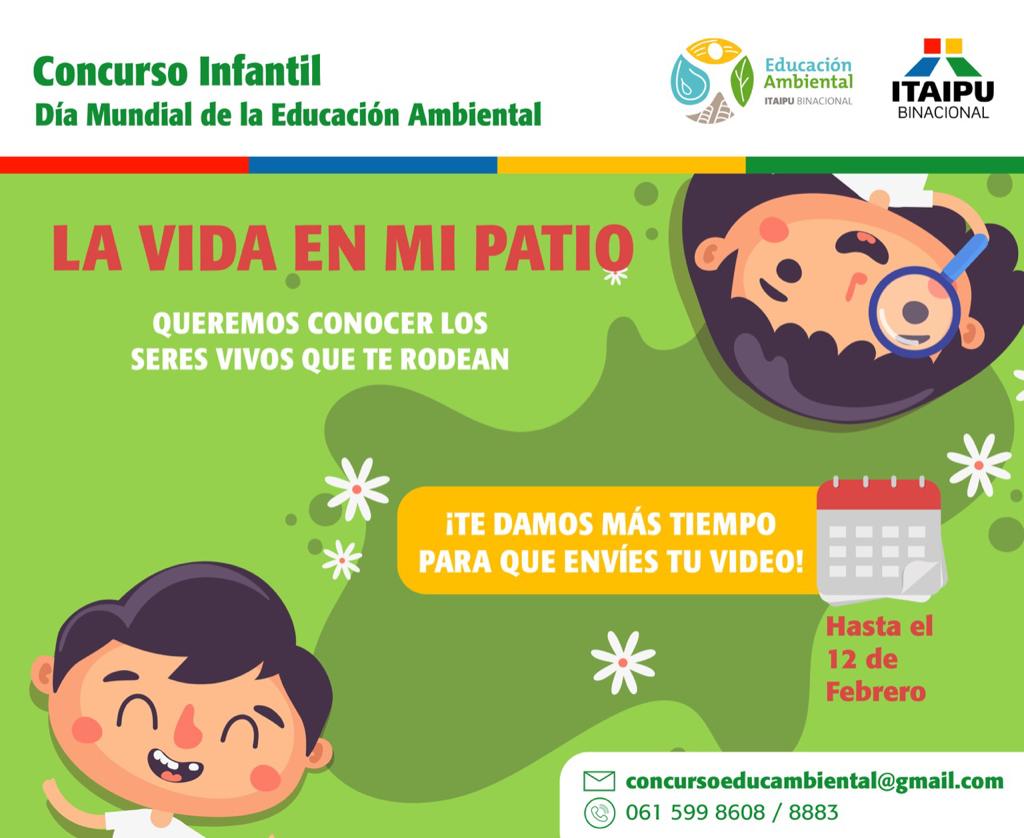 Se extiende plazo para presentar videos en el concurso infantil “La Vida en  mi Patio” | ITAIPU BINACIONAL